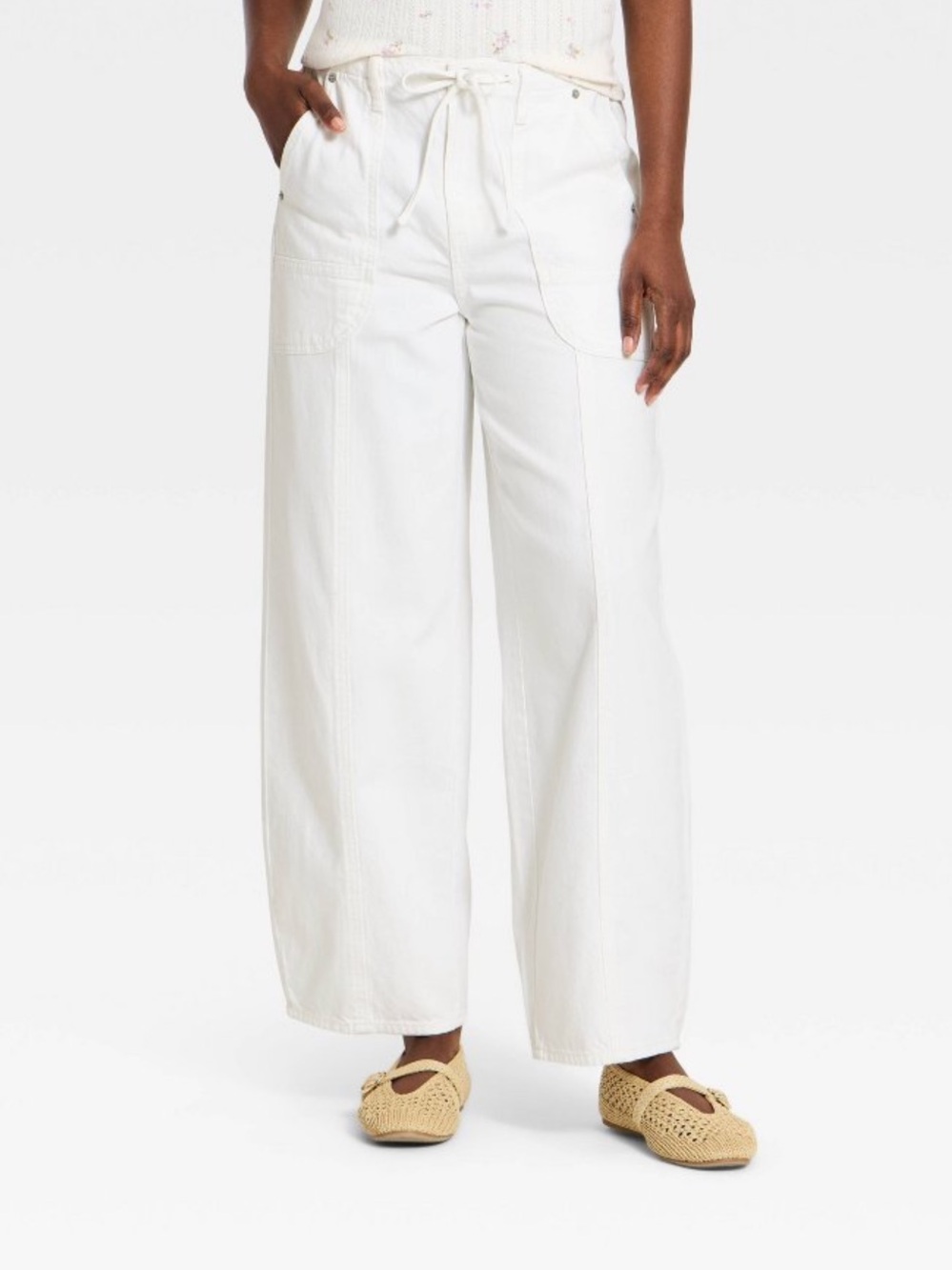 NWT • Utility Drawstring High-Rise Barrel Jeans from Universal Thread